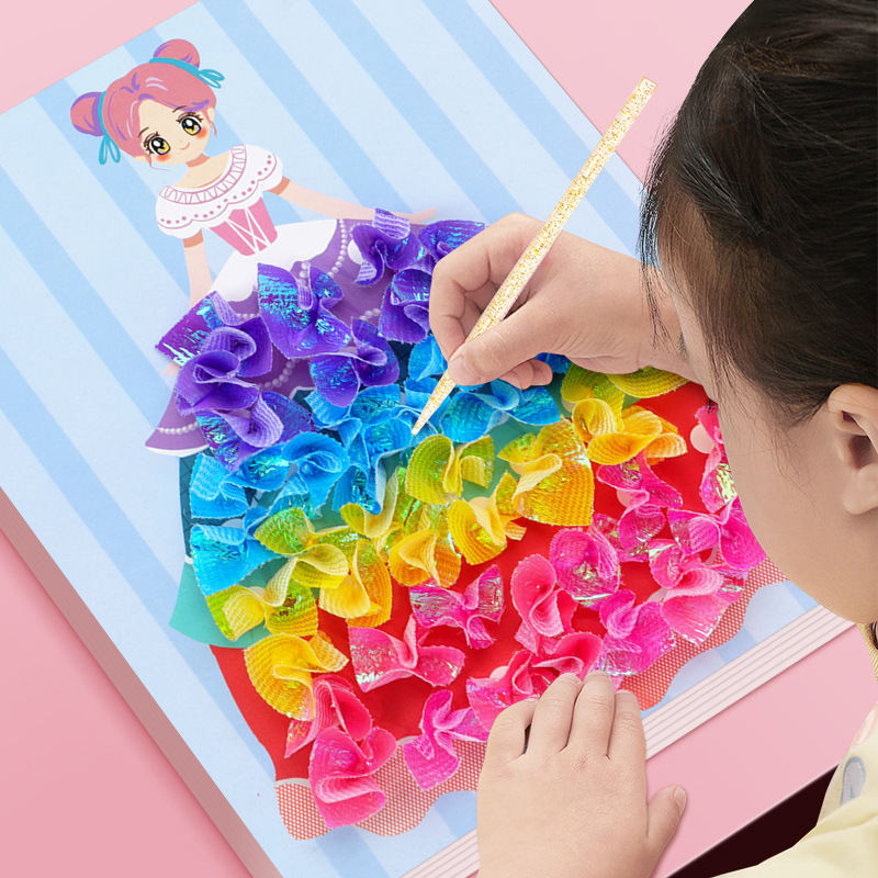 Children's Hand-painted Poke Girls' Sticker Book Stickers Educational Toys