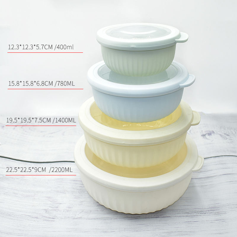 Cross-border Best-selling 8-piece Nested Plastic Meal Bowl Set