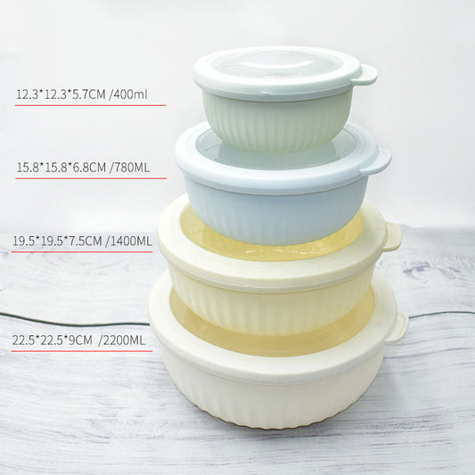Cross-border Best-selling 8-piece Nested Plastic Meal Bowl Set