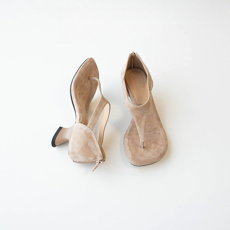 Womens Slip-on Square-toe Fashion Sandals