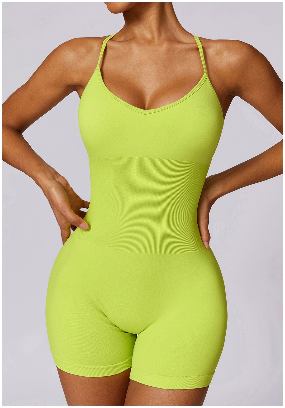 Women's Fashion Casual Hollow-out Beauty Back Seamless Yoga Jumpsuit