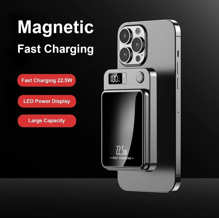 Magnetic Wireless Power Bank 22.5W Fast Charging Portable Charger With Digital Display
