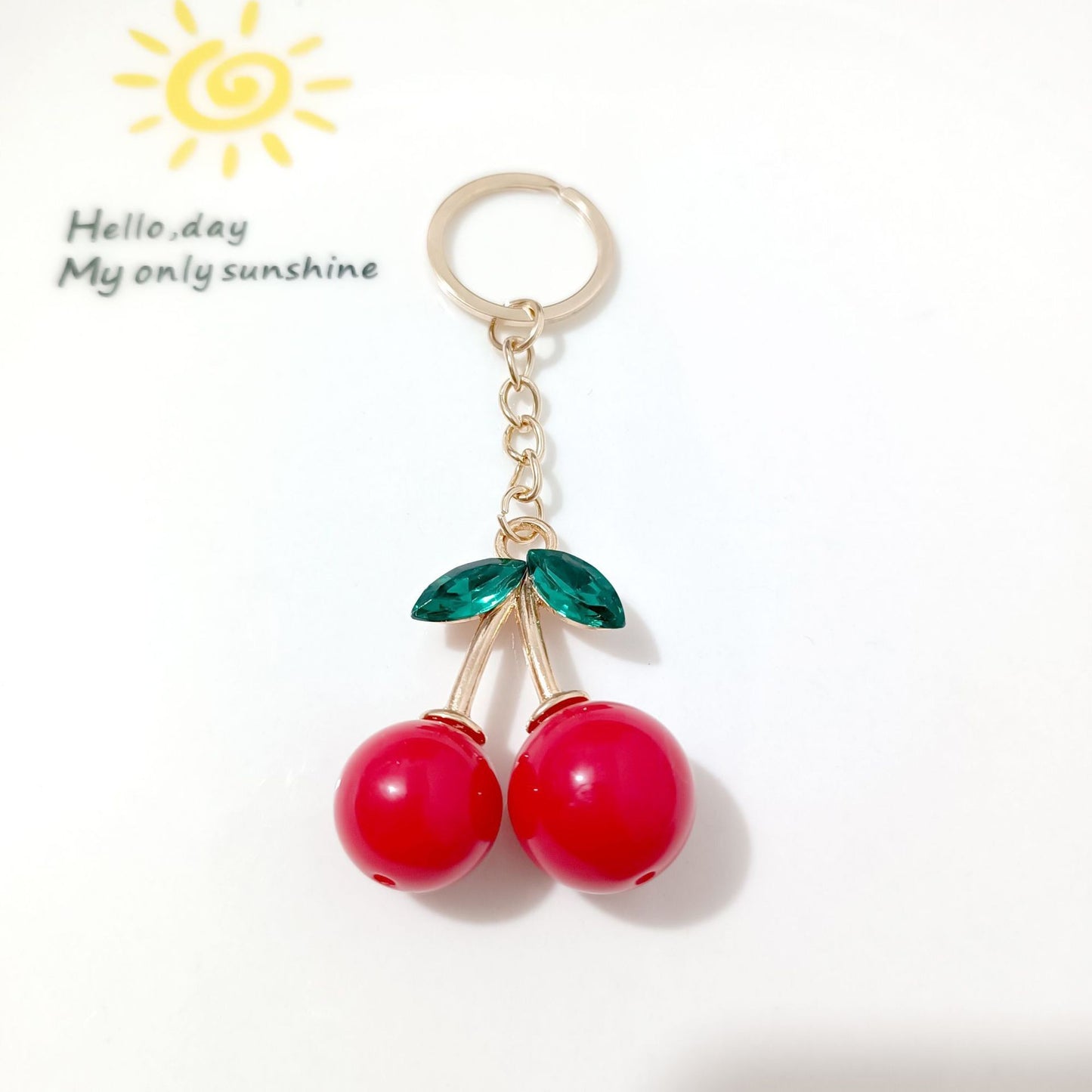 Korean Style K Gold Leaf Cherry Pendant Alloy Accessories Diy