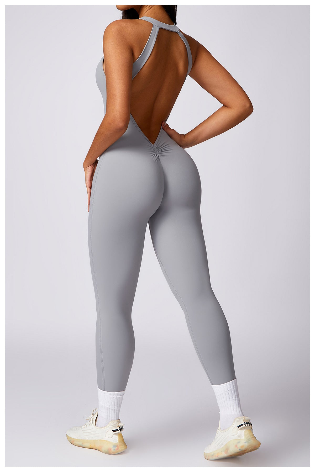 Beauty Back Yoga Jumpsuit Women's Outdoor Running Tight Sports Quick-drying Workout Clothes