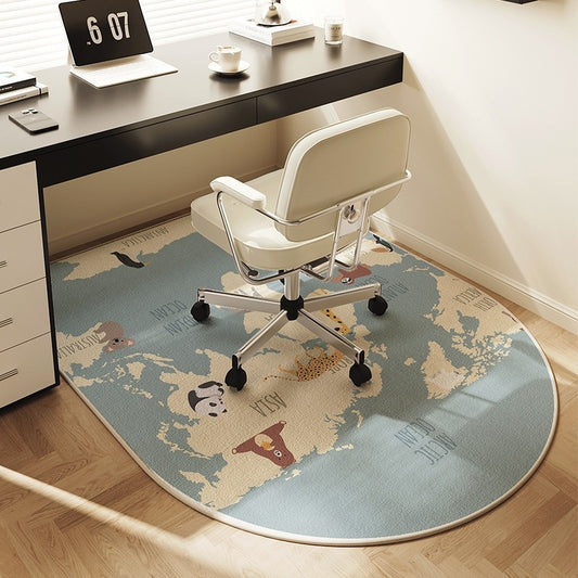 Anti-slip Home Curved Rug For Computer Chairs