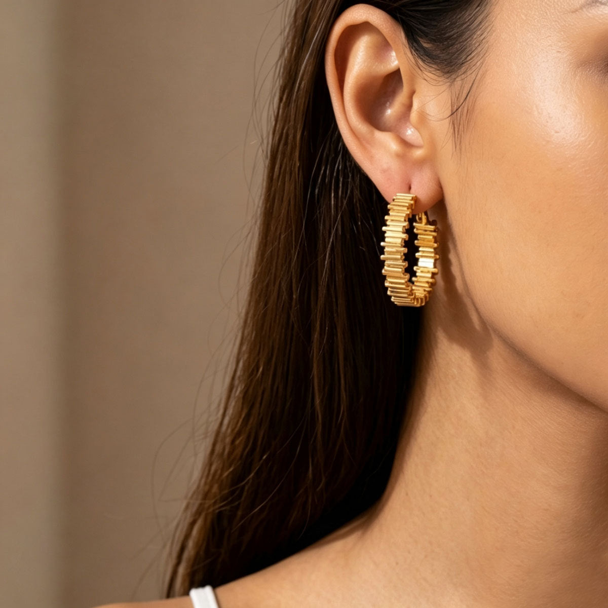 Women Irregular C Shape Stud Earrings, Elegant Premium Texture Ear Jewelry, European American All-match Temperament Accessories