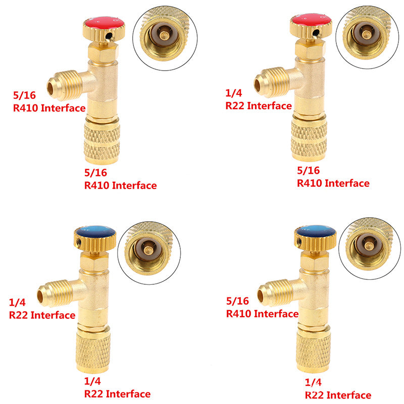 Air Conditioning Feeding Safety Valve R410A R22 Adapter