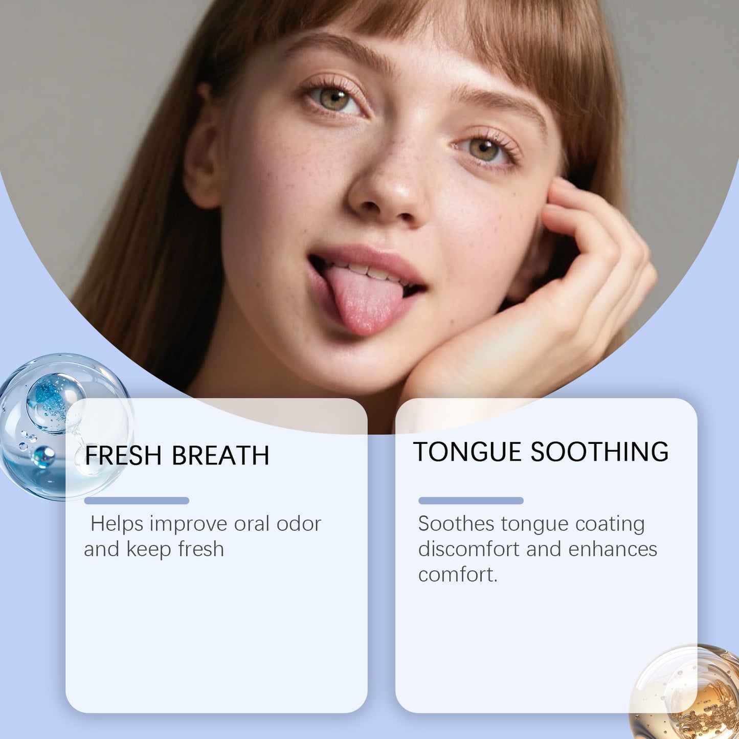 Clean Tongue Coating Gel Gentle Oral Tongue Coating Care Tongue Scraper