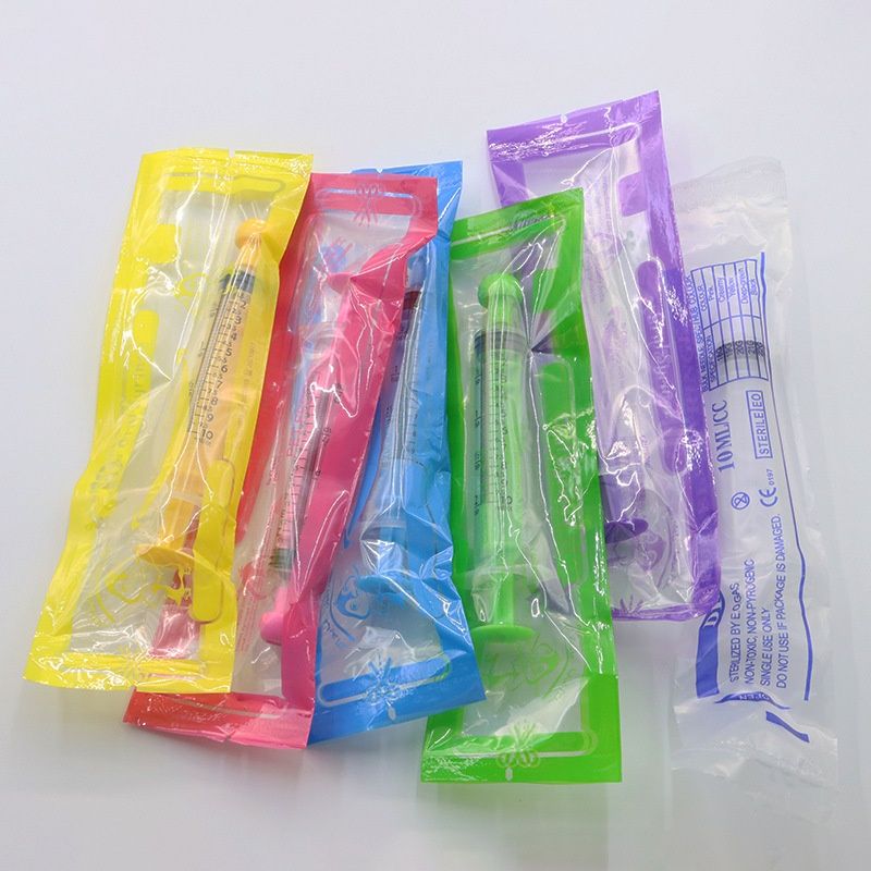 Pet Colorful Plastic Syringe Feeder Plastic Syringe