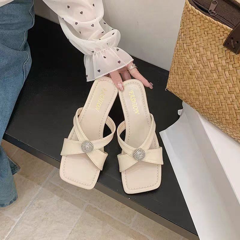 Women Fairy Style Open Toe T-Strap Flat Slide Sandals, 2026 Outdoor Beach Vacation Slippers, Elegant One Strap Shoes For Dresses