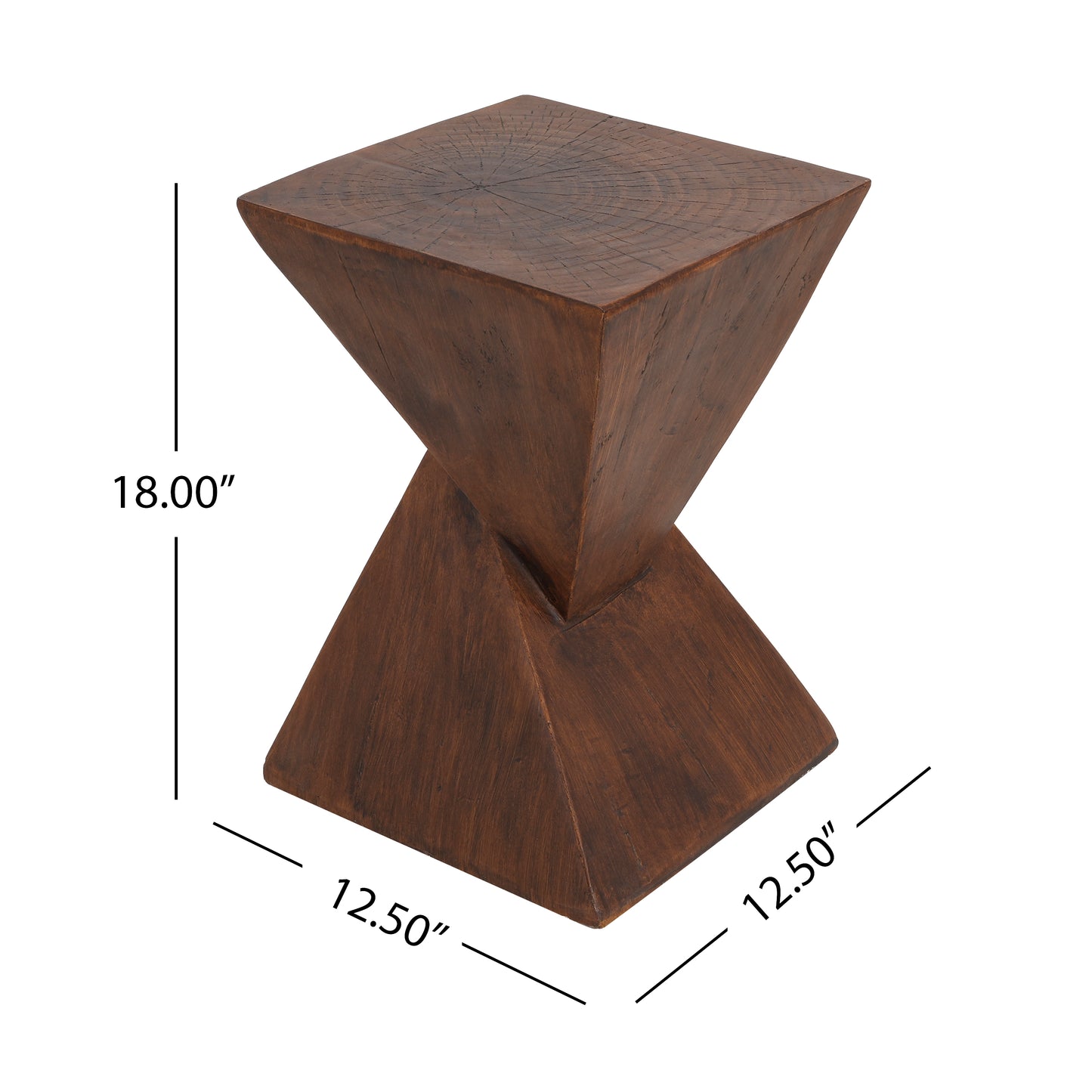 TESS Modern Side Table -Stylish Cent Table Compatible With Living Room, Bedroom, Or Office -Versatile Home Furniture With Design And Sturdy Construction,Dark Brown Color