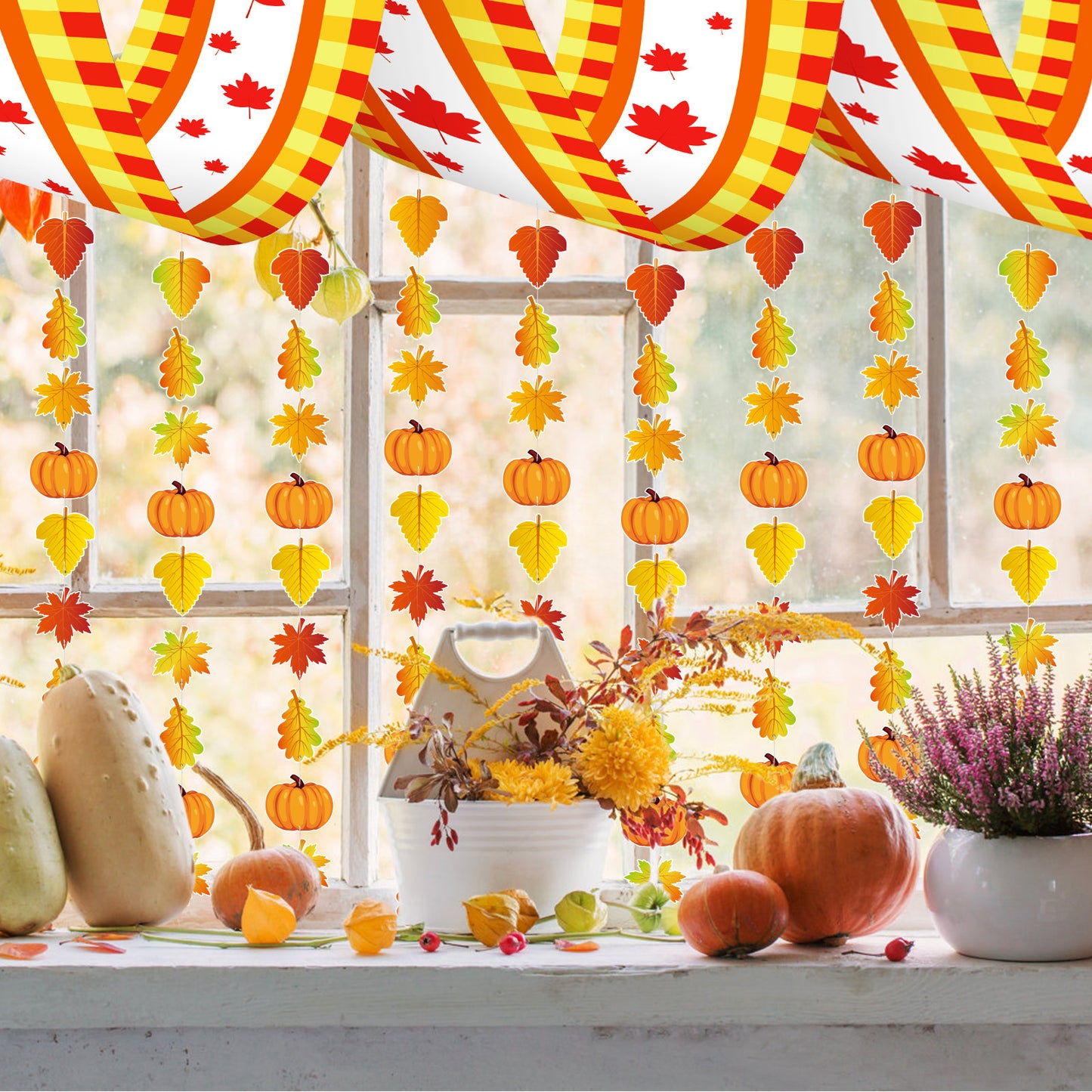 Autumn Decor Set Mit Decken- Und Papierdekoration - Herbstliche Raumgestaltung Für Die Jahreszeit-Event- Und Partyartikel