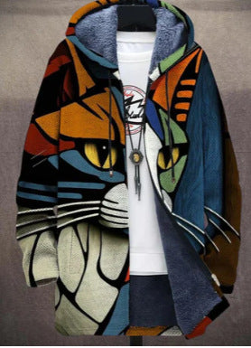 New 3D Personalized Print Hooded Men's Clothing