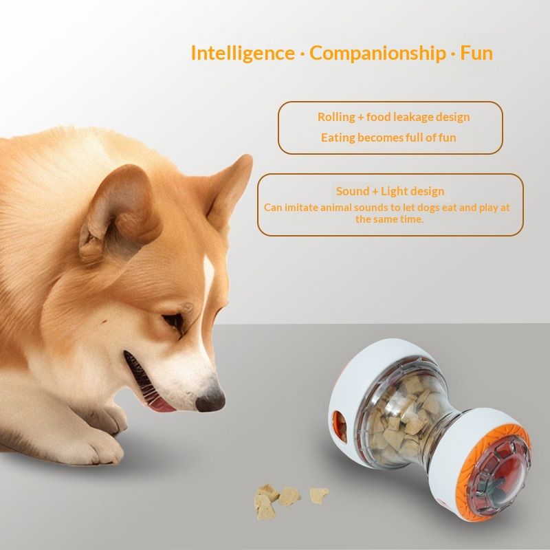 Rolling Treat-dispensing Ball For Slow-feeding Training Dog Toy For Slower Eating