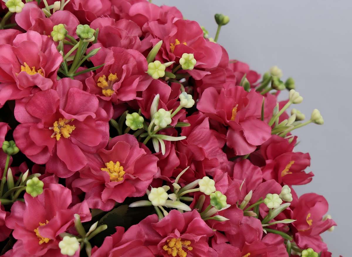 24-Inch Faux Flower Artificial Snow Lotus Potted Plant  UV-Resistant Artificial Floral Decor  Suitable for Indoor & Outdoor Spaces(Rose Red) ,2 Pots per /Set