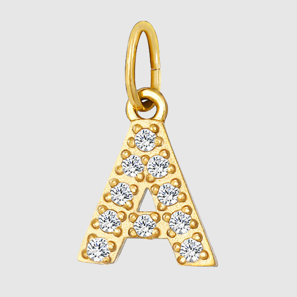 1 Piece 304 Stainless Steel Zircon Ion Plating 14K Gold Real Plated Letter Number Polished Stretch Adjustable Pendant DIY Jewelry Accessories