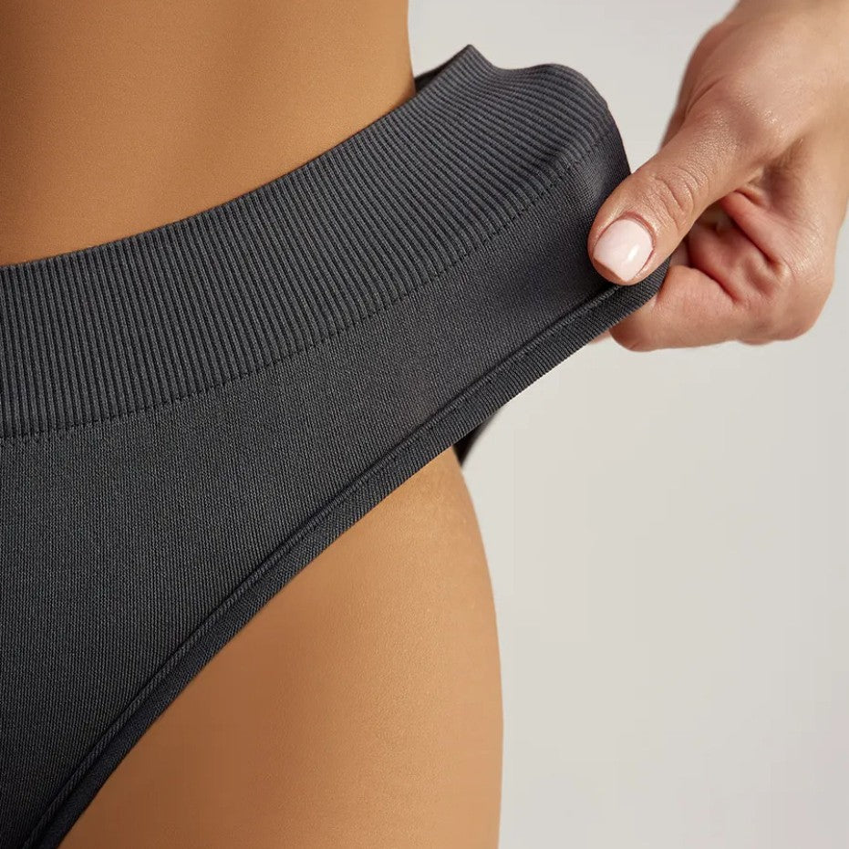 Plus-size Ribbed Seamless Sports And Fitness Traceless Underwear