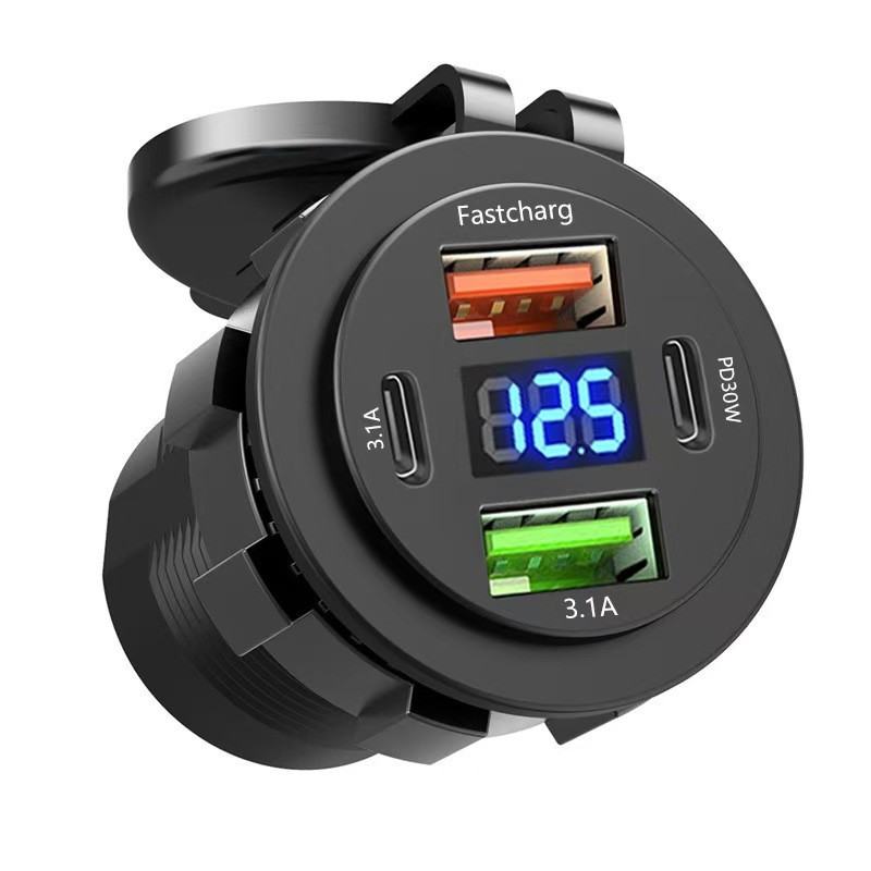 12V 24V Car Yacht Fast-Charging Cigarette Lighter