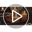 Tyawon Glass Battery Operated LED Flameless Candles with Remote and Timer, Real Wax Candles Warm Color Flickering Light fo...