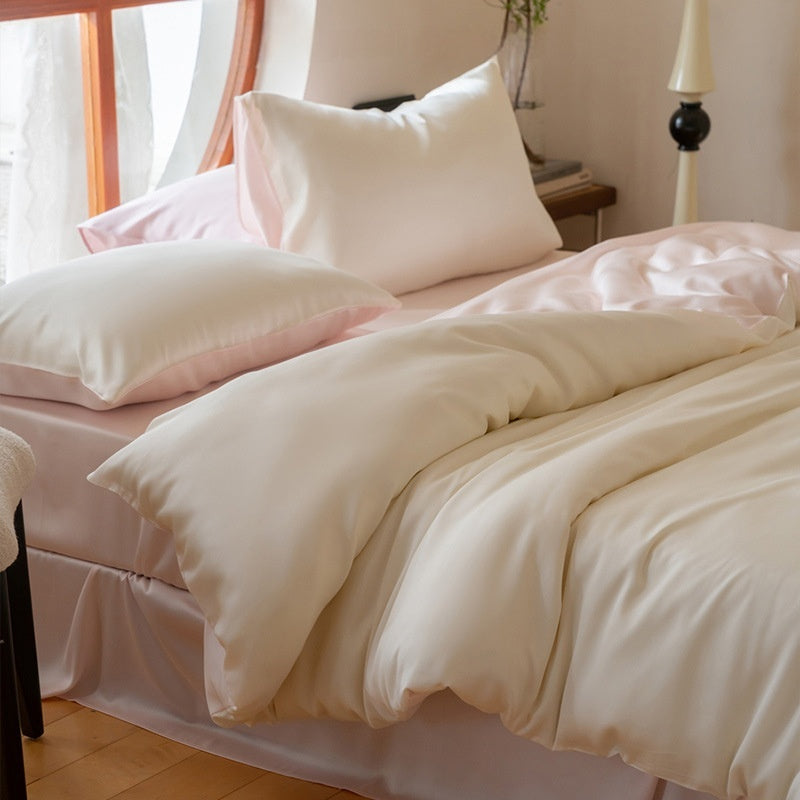 Solid-color Viscose Cooling Quilt Set For Home Use
