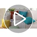 decorUhome Throw Pillow Covers 18x18 Inch Set of 2, Soft Plush Faux Wool Beige Solid Couch Pillow Covers, Accent Farmhouse...