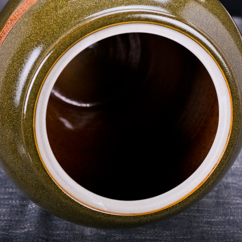 Ceramic Tea-leaf-residue Rice Jar