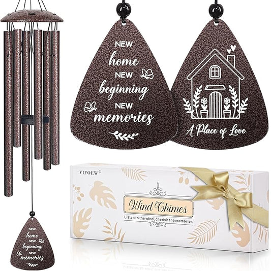 House Warming Gifts New Home, 32" Bronze Wind Chimes Housewarming Gifts, New Home Gift Ideas for Women Men Homeowners Coup...