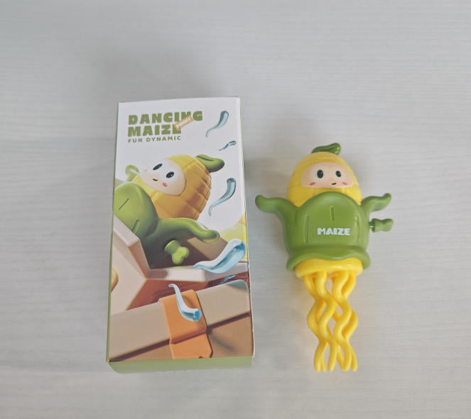 Christmas Kids Gift Wind-Up Corn Toy, Magical Mini Dancing Corn, Stand And Lie Down Dual Mode, Fun Swinging Creative Stress Relief Puzzle Toy, New Year Child Gift