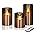 wemarry Flameless Candles 4" 5" 6" Acrylic Glass Pillars 3" Diameter Battery Operated Flickering Candles Include 8-Key Rem...