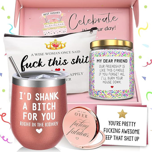 Birthday Gifts for Women Best Friends,Friendship Gifts for Women Her BFF Female Friends Bestie Sister Gift Basket from Sis...