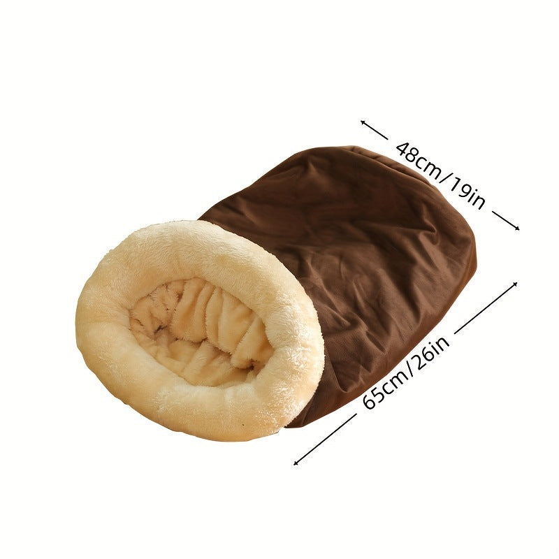 Pet Bed Winter Fleece-Lined Warm Cat Bed