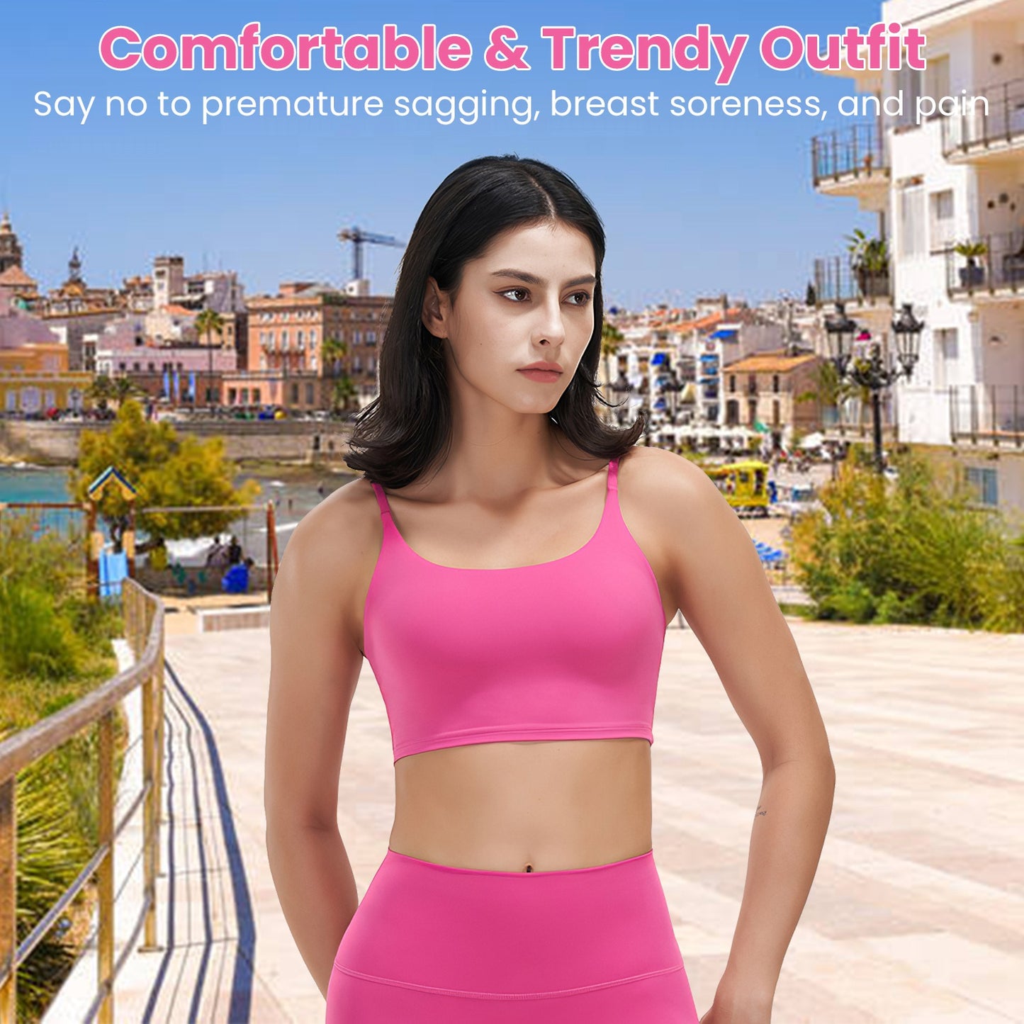 1Pc Women Strap Sport Bras Padded Strappy Crop Square Neck Low Impact Bras Sexy Fitness Tank Tops With Removable Pads Flat Straps For Gym Yoga Workout Running