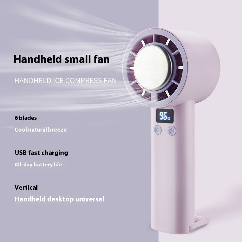 Semiconductor Ice Cooling Fan Handheld Portable Small Desktop