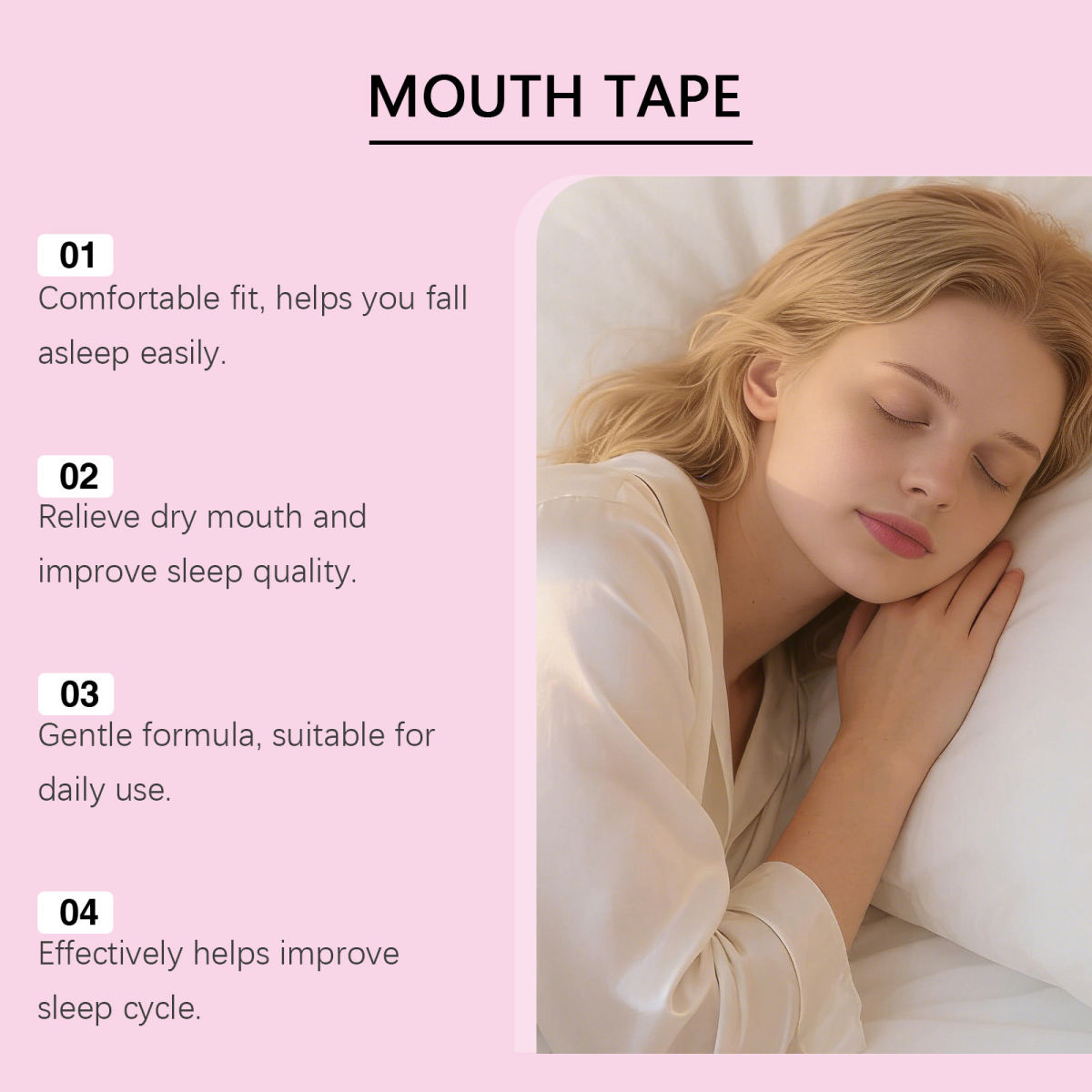 Breathable, Secure Lip Sleep Care Strips