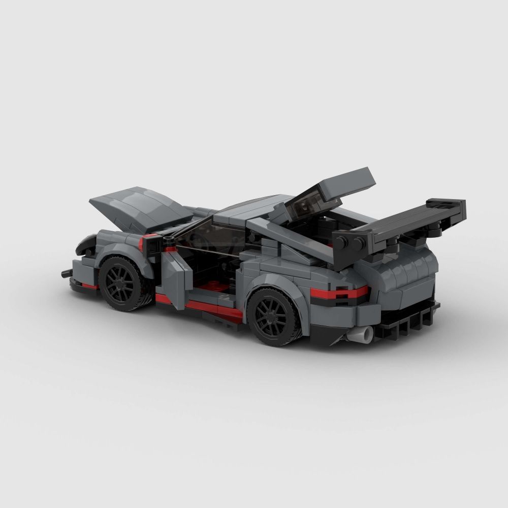 374PCS Gray Sports Car  Building Blocks,Speed Champions Cars Blocks Building Sets Toys