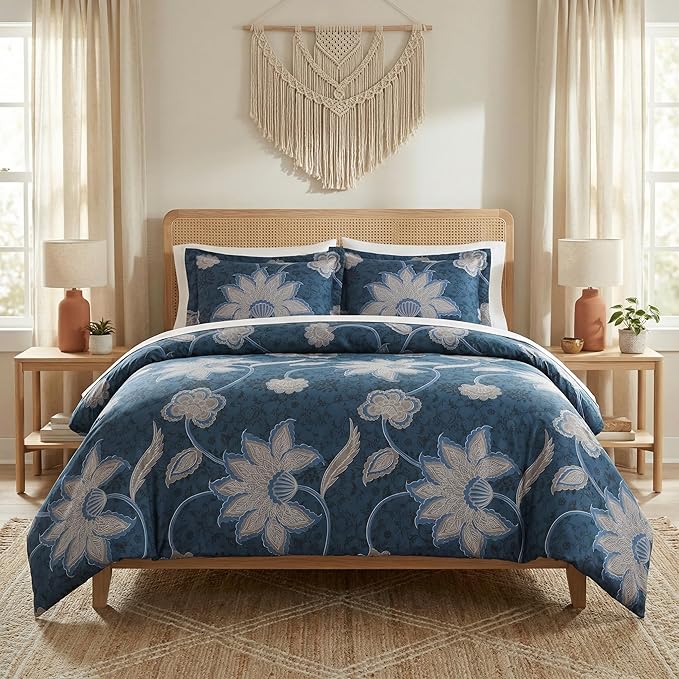 Southshore Fine Living, Inc. Grand Floral Collection - King Comforter Set, Premium Bedding, All-Season Down Alternative, O...
