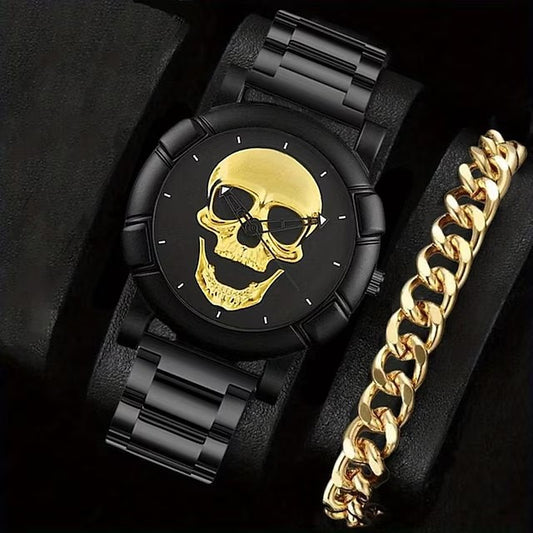 Mens Business Gift Necklace And Watch Set