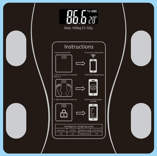 Smart Body Fat Scale, Household Precision And Durability, Small Rechargeable Household Electronic Scale, Weighing Meter, Electronic Scale