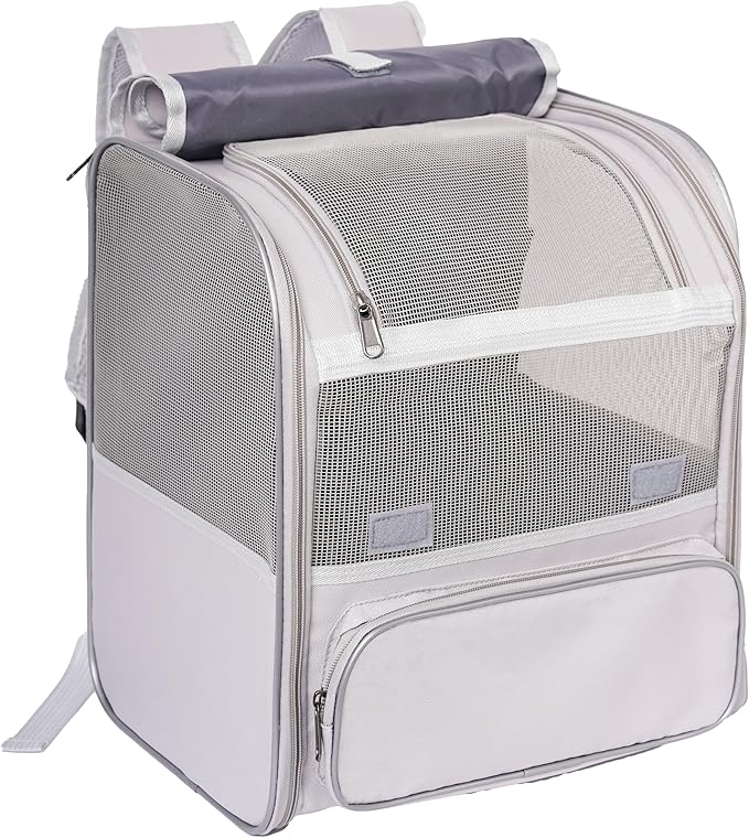 Pesen Cat Backpack Carrier, Breathable & Foldable Pet Carriers for Cats, Small Dogs and Rabbits Under 15 lbs, Airline Appr...