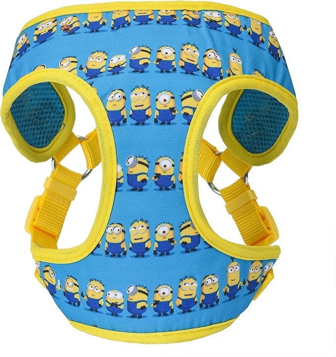Minions Dog Harness, Large, Blue Minions in a Row | Comfortable Mesh No-Pull Dog Harness| Gifts for Minions Fans and Their...