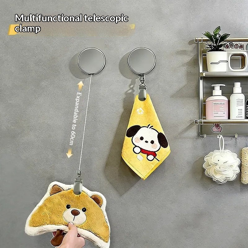Multi-functional Punch-Free Bath Towel Holder Hook