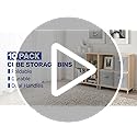 Criusia Storage Cubes, 11 Inch Cube Storage Bins for Shelves (10 Pack), Fabric Collapsible Storage Bins with Dual Handles,...