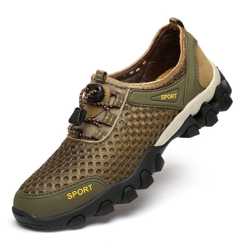 Korean-style Trendy Hiking Shoes With Breathable Mesh Uppers