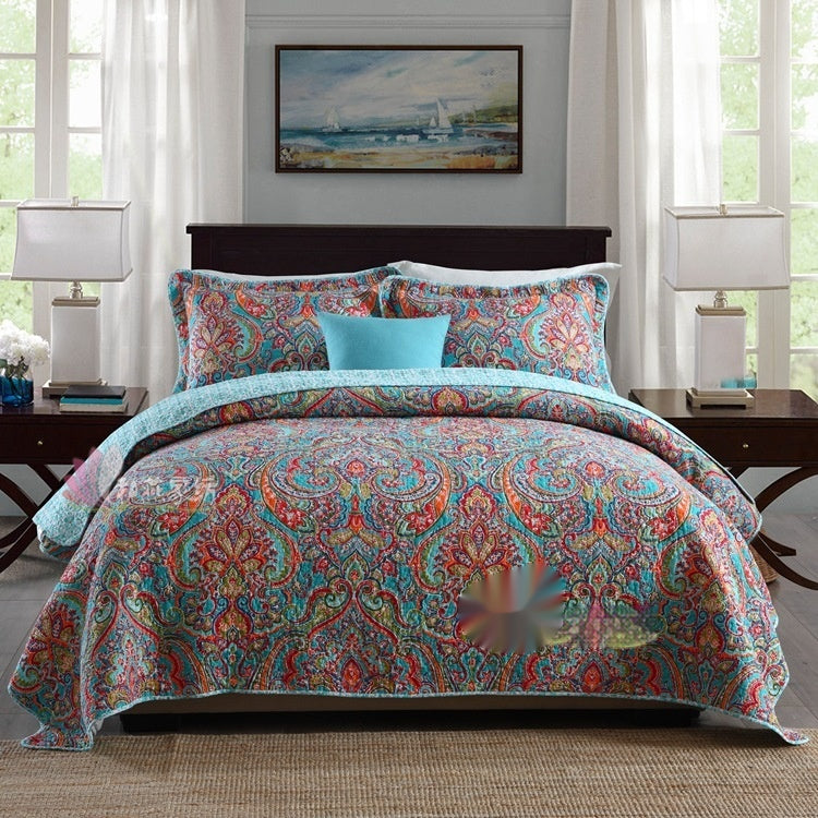 Bedding Pure Cotton Quilt Air-conditioning Summer Cooling Duvet Three-piece Set