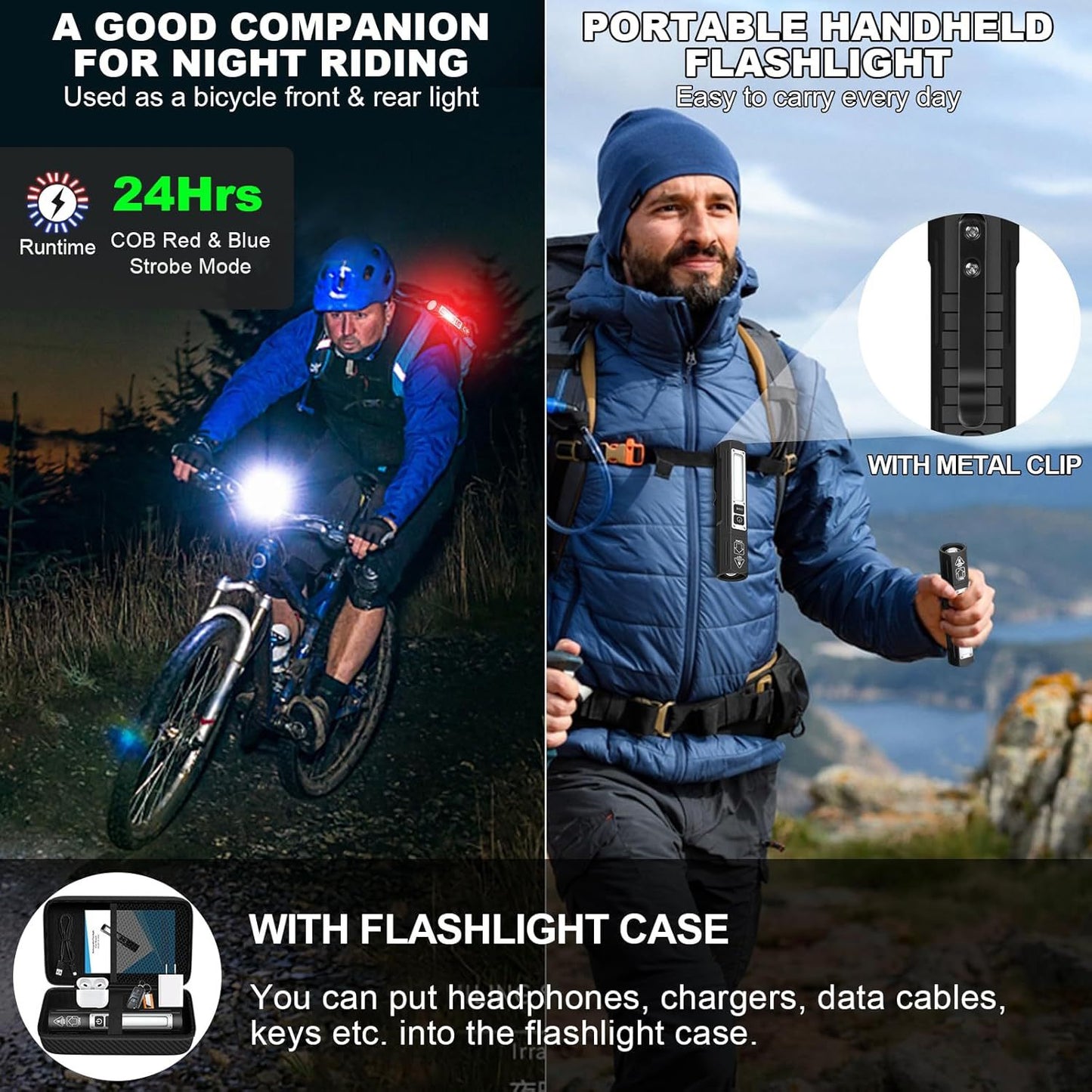 Portable Outdoor Flashlight With Charging Function