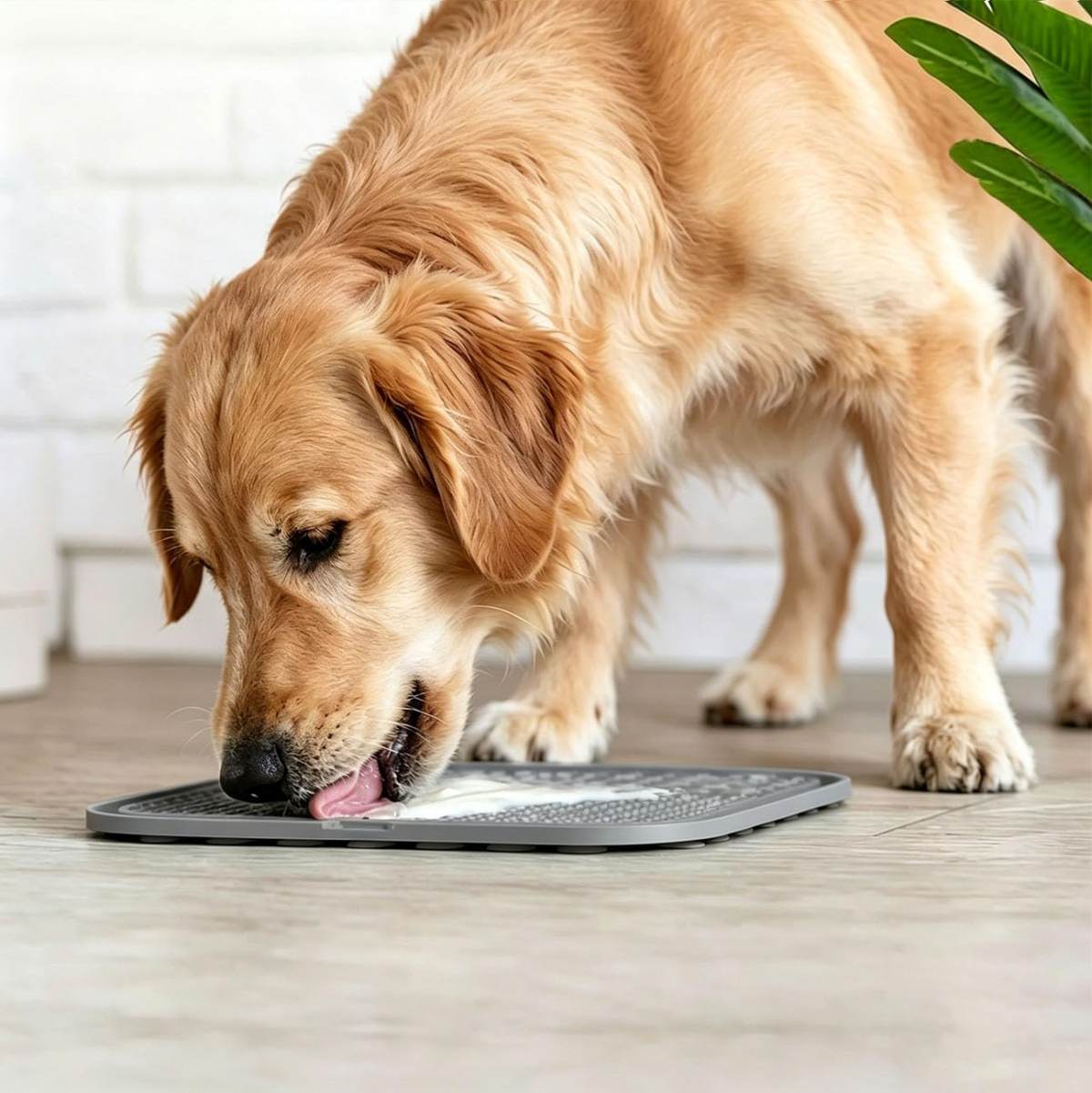 Licking Mat For Dogs & Cats With Suction Cups, 1 Pack Square Dog Slow Feeder Lick Pat For Anxiety Relief & Boredom, Dog Toys To Keep Them Busy, Pets Bathing Training Grooming Mat