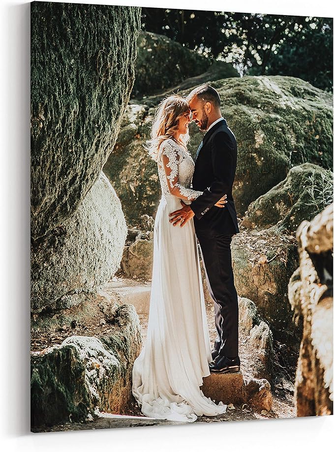 Personalized Custom Canvas Prints: Photo On Canvas (Framed 11X14) Transform Your Photos into Stunning Framed Wall Art Digi...