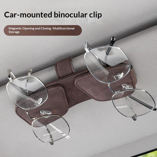 Car Sun Visor Storage Box Car Sunglasses Holder Multi-function Card Clip