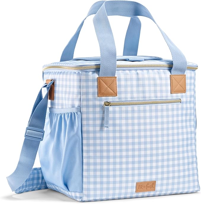 Fit & Fresh, 24-Can Soft Cooler Bag Insulated Leak-Resistant, Portable Soft Cooler, Large Cooler, Soft Sided Cooler Bag, T...