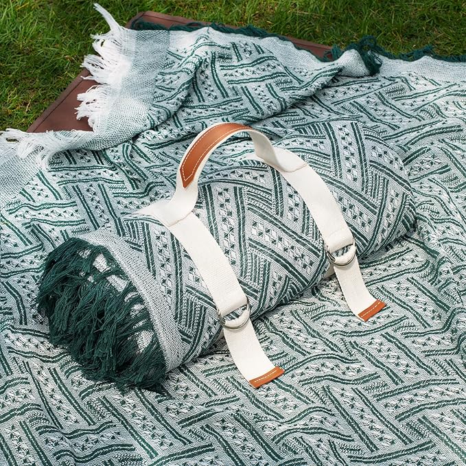 Genovega 2 in 1 Extra Large 80"* 80" Rug Picnic Waterproof Outdoor Beach Blanket Foldable Camping Mat Summer Camp Equipmen...